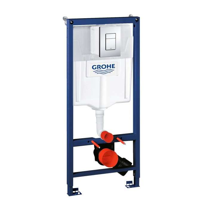 Инсталляционная система Grohe Rapid SL + подвесной унитаз V&B Architectura с крышкой + набор гигиенического душа (38775H17)